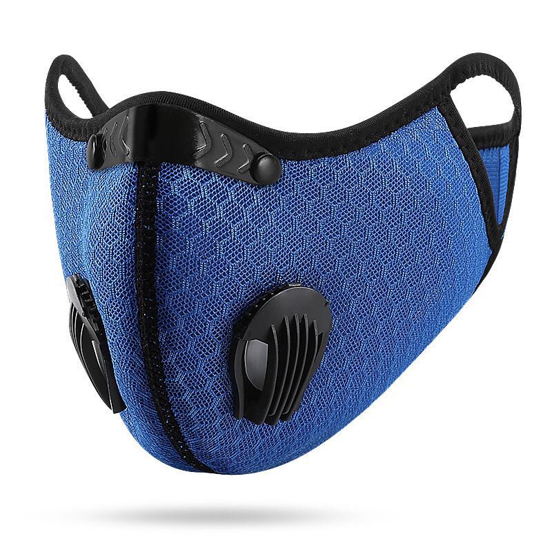 PM2.5 Sports Fashion Washable Double Valve Multi Layer Cloth Protection Cover with Filter for Adults